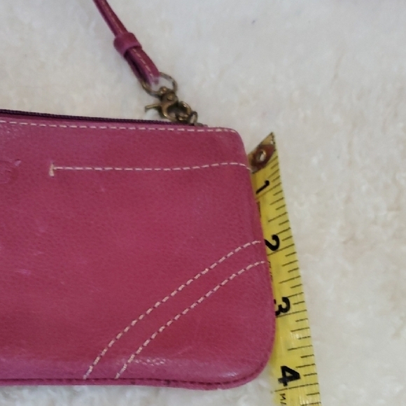 Red Leather Wristlet 4 X 7 Bag - Picture 7 of 9